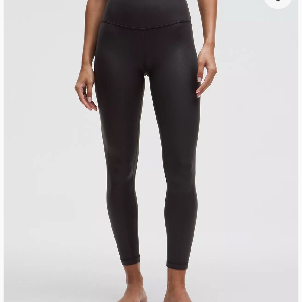 Black Shimmer High-Waisted Leggings